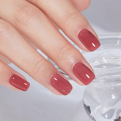modelones rose red front packaging showing kit and nails for instant manicure