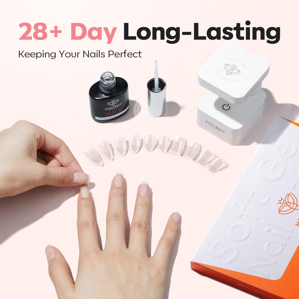 modelones round tips being applied in salon for reliable results
