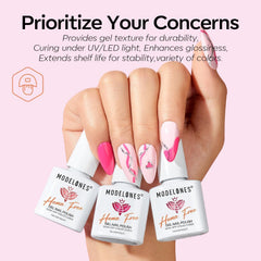 modelones salon dryer curing a nail to show quick LED cure and durable finish