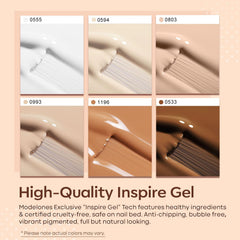 modelones separate shade swatches on sticks to compare tones quickly
