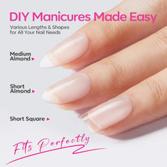 modelones short almond tips highlighting practical rounded tip