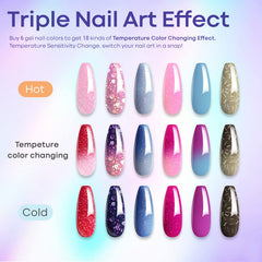 modelones six mood gel bottles neatly arranged showing color variety benefit: easy shade selection