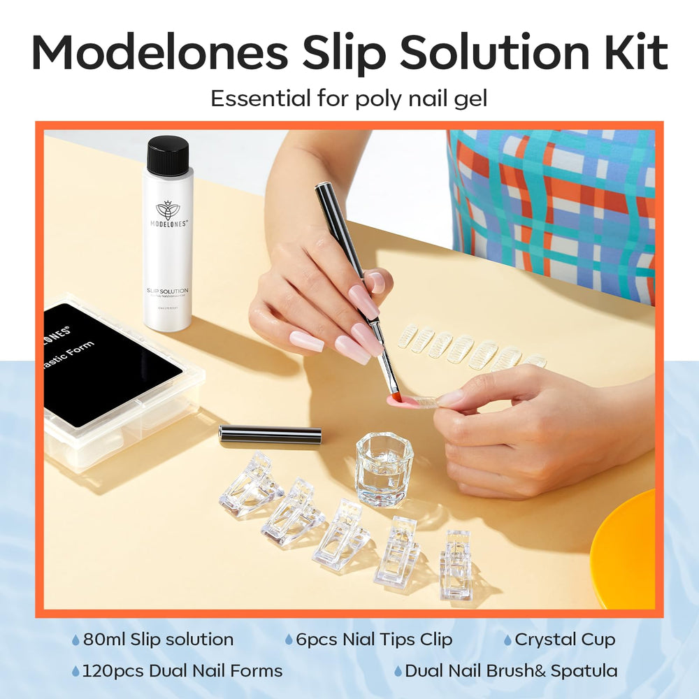 modelones slip solution bottle close-up showing no-odor benefit