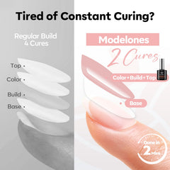 modelones soft pink gel texture close-up showing smooth self-leveling benefit