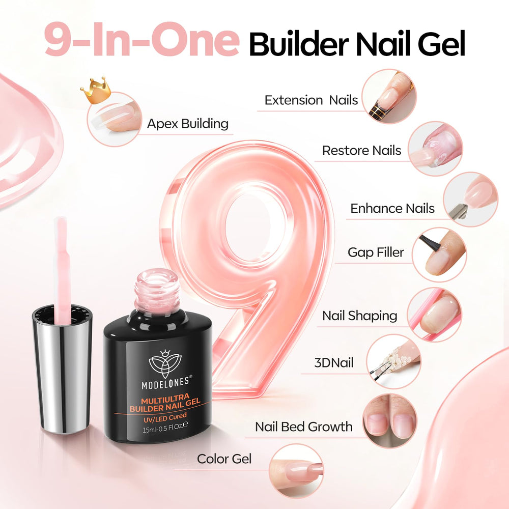 modelones soft pink on model hands lifestyle photo showing salon-grade results benefit