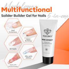 modelones close-up of solid gel texture, non-sticky sculpting benefit