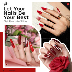 modelones swatch board illustrating six red shades for selection