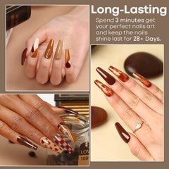 modelones swatch strip arrangement of six nude browns displaying shade range for skin matching