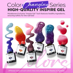 modelones swatch strip showing all six mood-change transitions for inspiration benefit