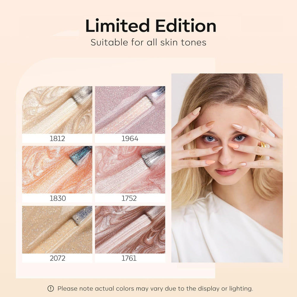 modelones swatch strip displaying six neutral shades benefit: choose matching skin tones