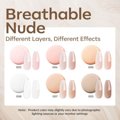 modelones color swatches wheel showing caramel, pink nude and clear tones