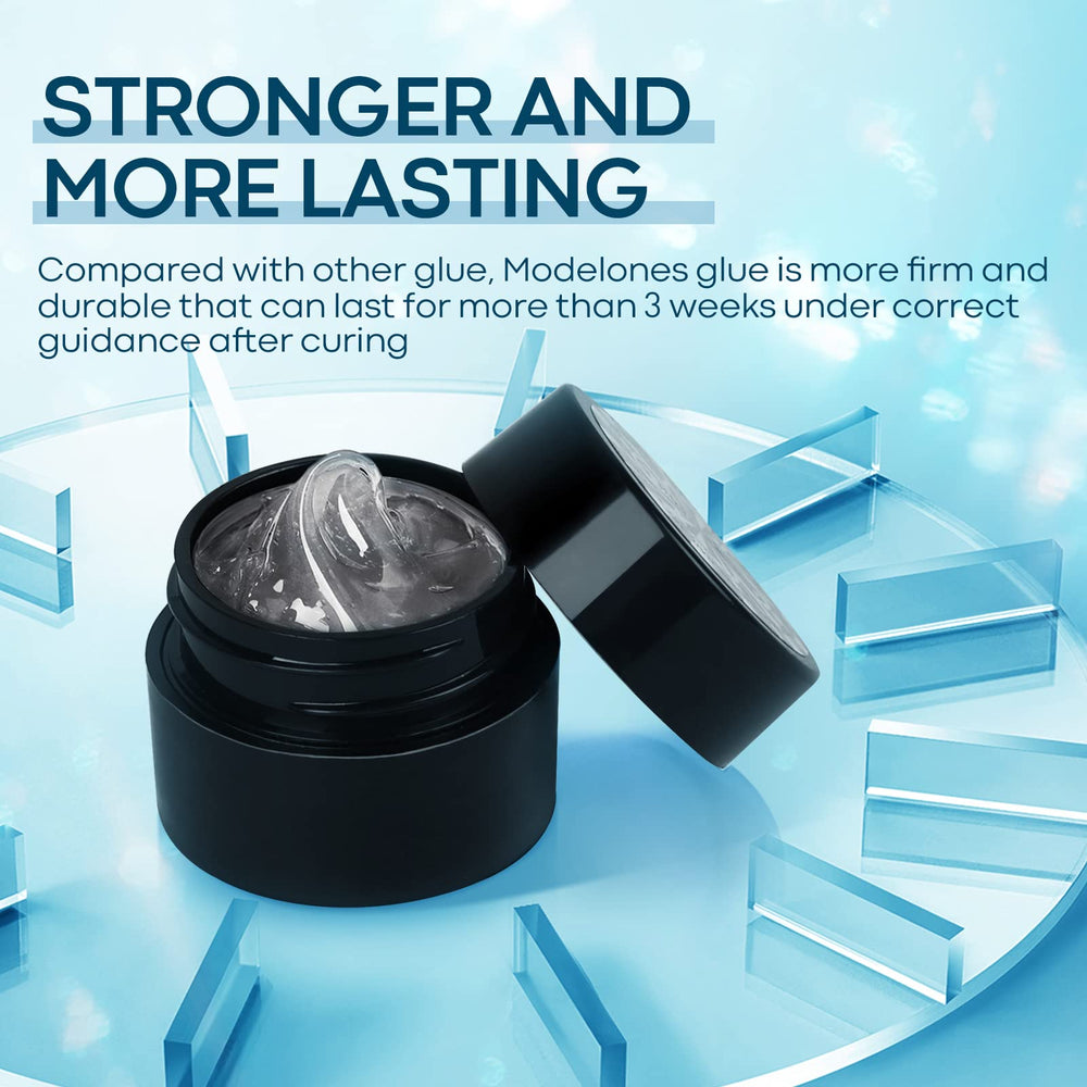 modelones clear adhesive texture demonstrating no-wipe glossy finish