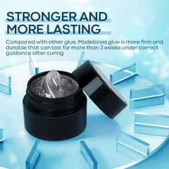 modelones clear adhesive texture demonstrating no-wipe glossy finish
