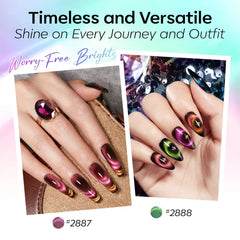 modelones textured chameleon swatches highlighting holographic sparkle