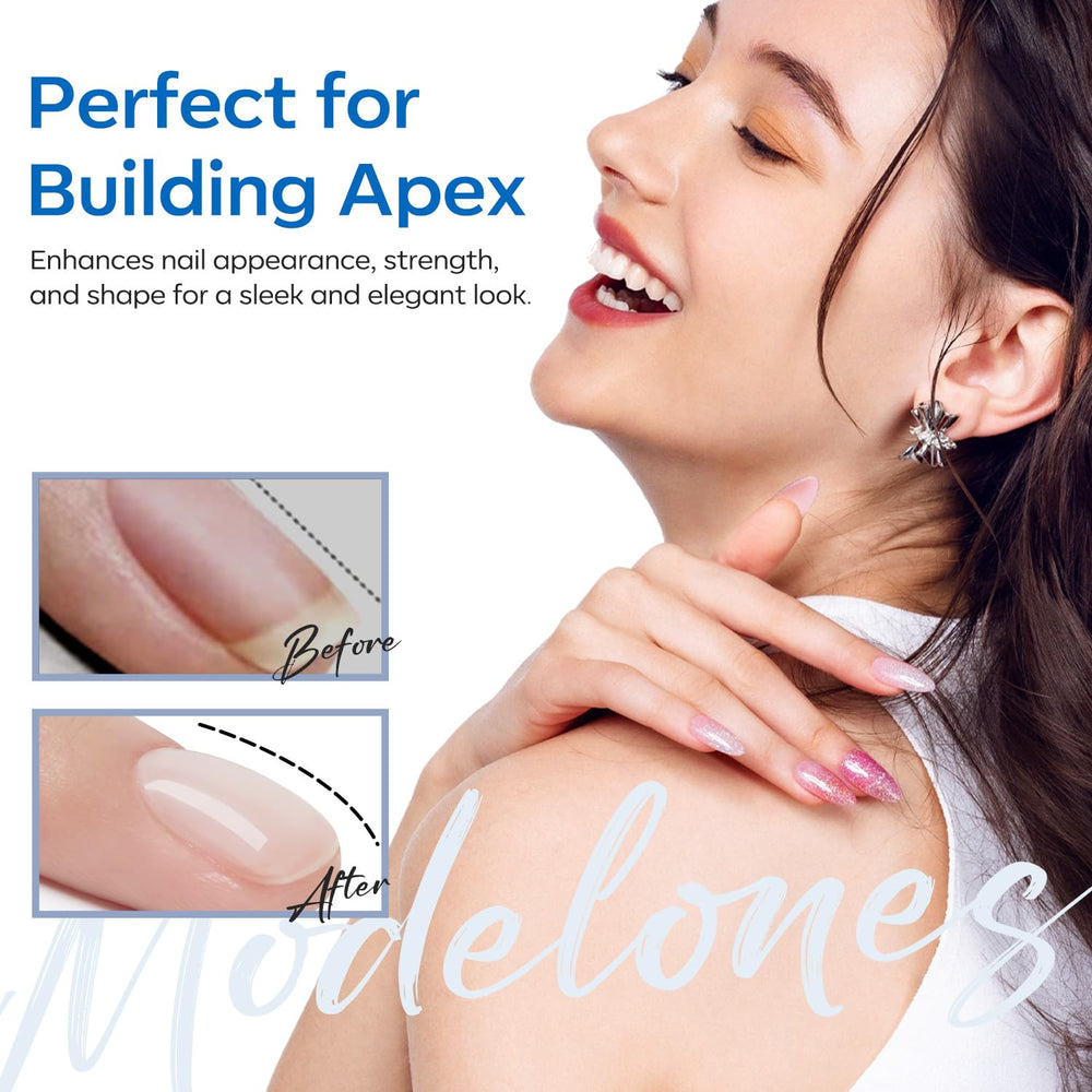 modelones texture close-up gel drop illustrating flexible, elastic formula