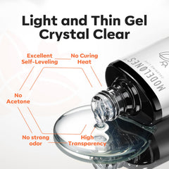 modelones dried layer texture illustrating flexible peelable film that protects nails
