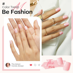 modelones baby-pink finish close-up showing smooth, smudge-resistant sheen