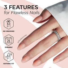 modelones mini file, cuticle stick and prep pads for clean application and better adhesion