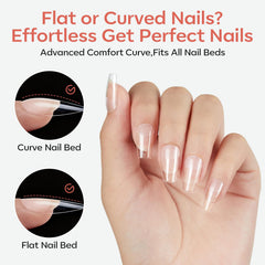 modelones with gel overlay in salon for durable long-lasting finish