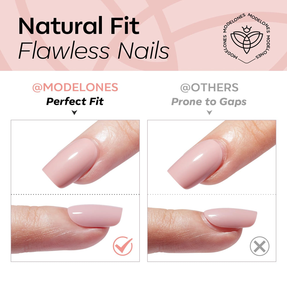 Modelones nails worn on hand in lifestyle shot displaying instant polished upgrade