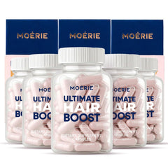 Moerie front packaging shows 360 capsules and product benefits