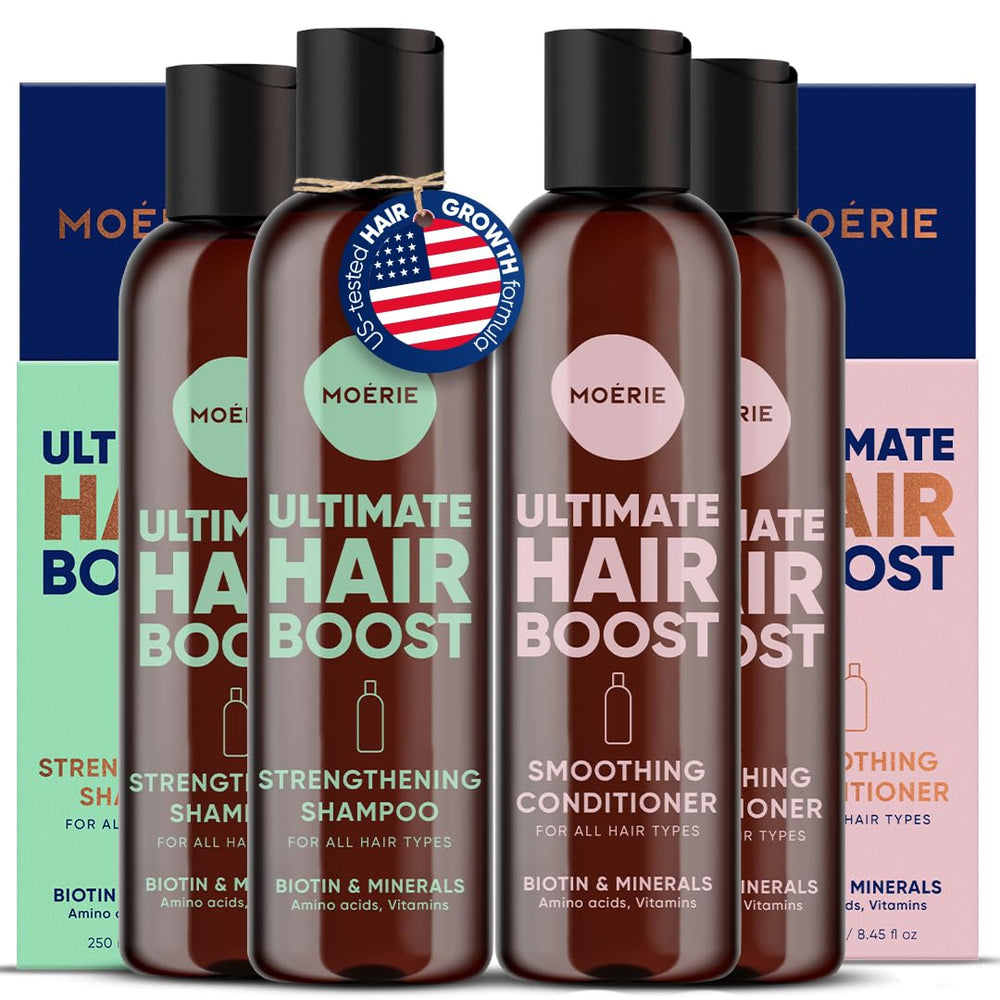 Moerie front packaging double set showing both bottles and benefits