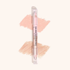 Moira dual brow highlighter front packaging showing both ends and shade