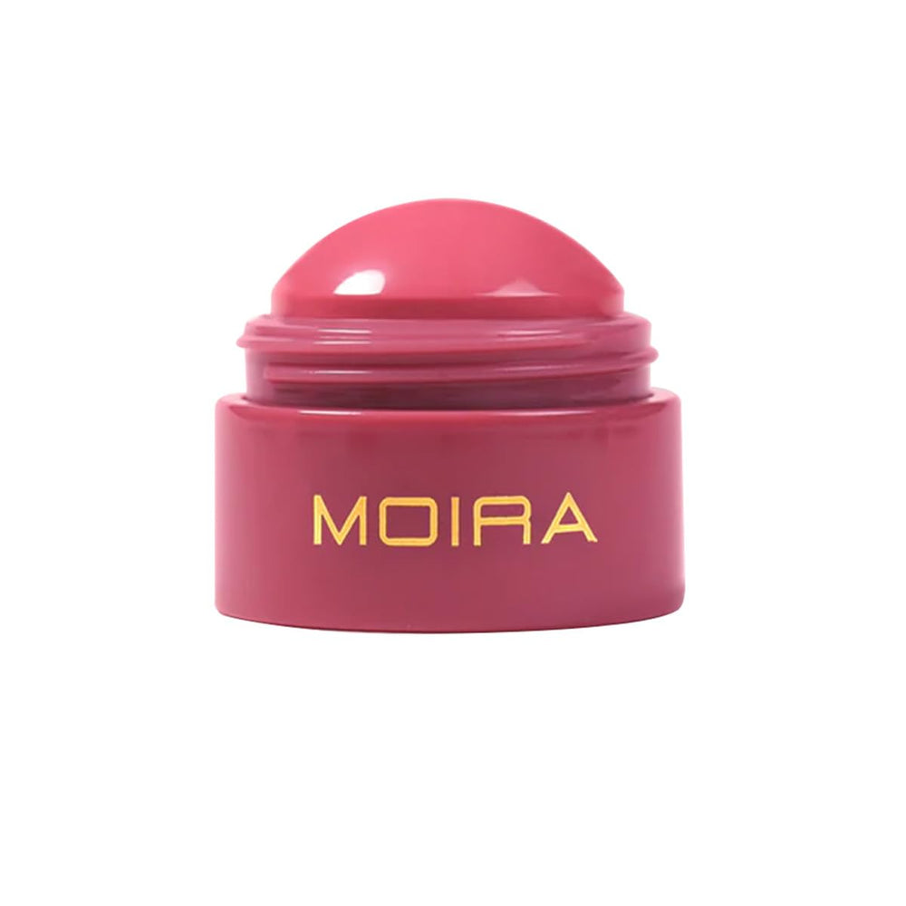 Moira soft blush balm front packaging showing compact design and shade