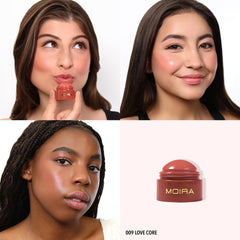 Moira open stick revealing creamy texture, glides smoothly on skin