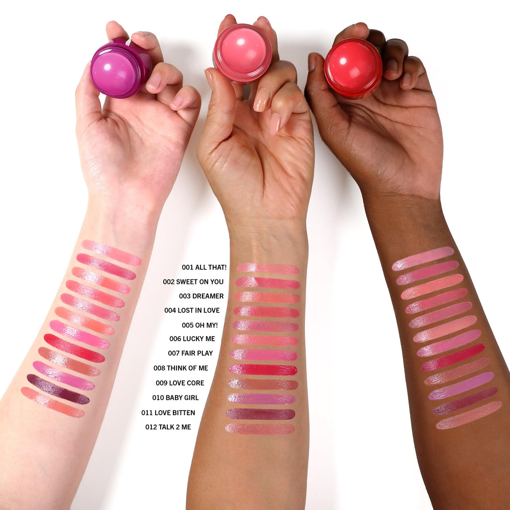 Moira swatch on forearm showing Love Core rosy tone and blendability