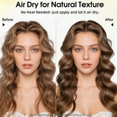 Mokasakiso being applied to damp hair to reduce frizz and add softness