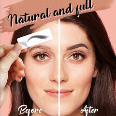 Molain step-by-step sticker placement on eyebrow demonstrating quick application