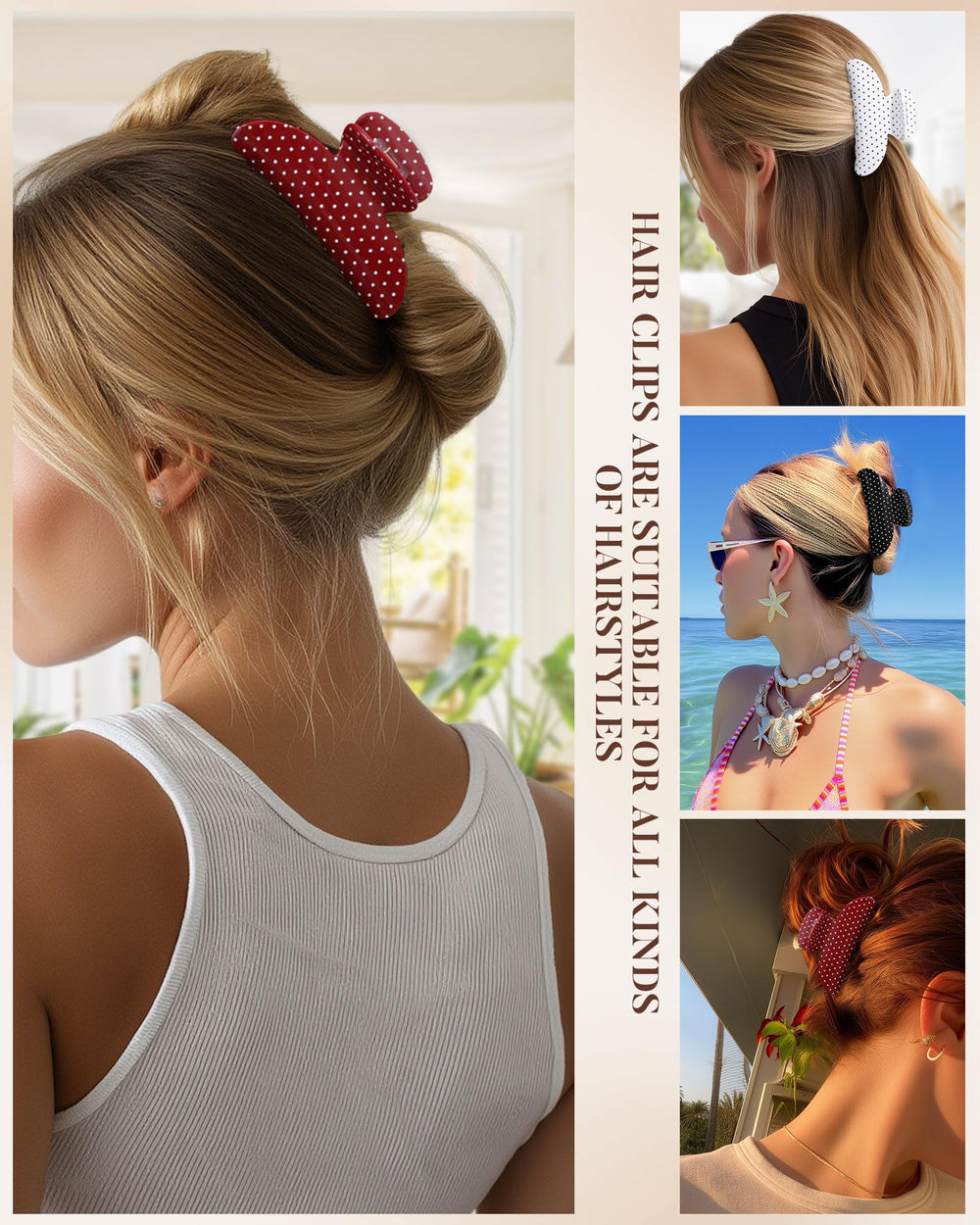 Molans clip securing a half-up hairstyle demonstrating secure non-slip hold