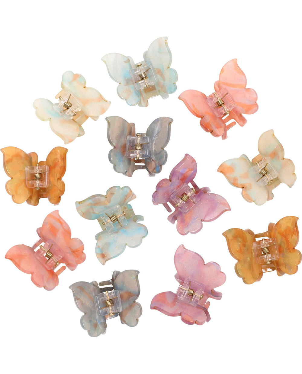 Molans front packaging showing 12 sequined butterfly clips and useful gift presentation
