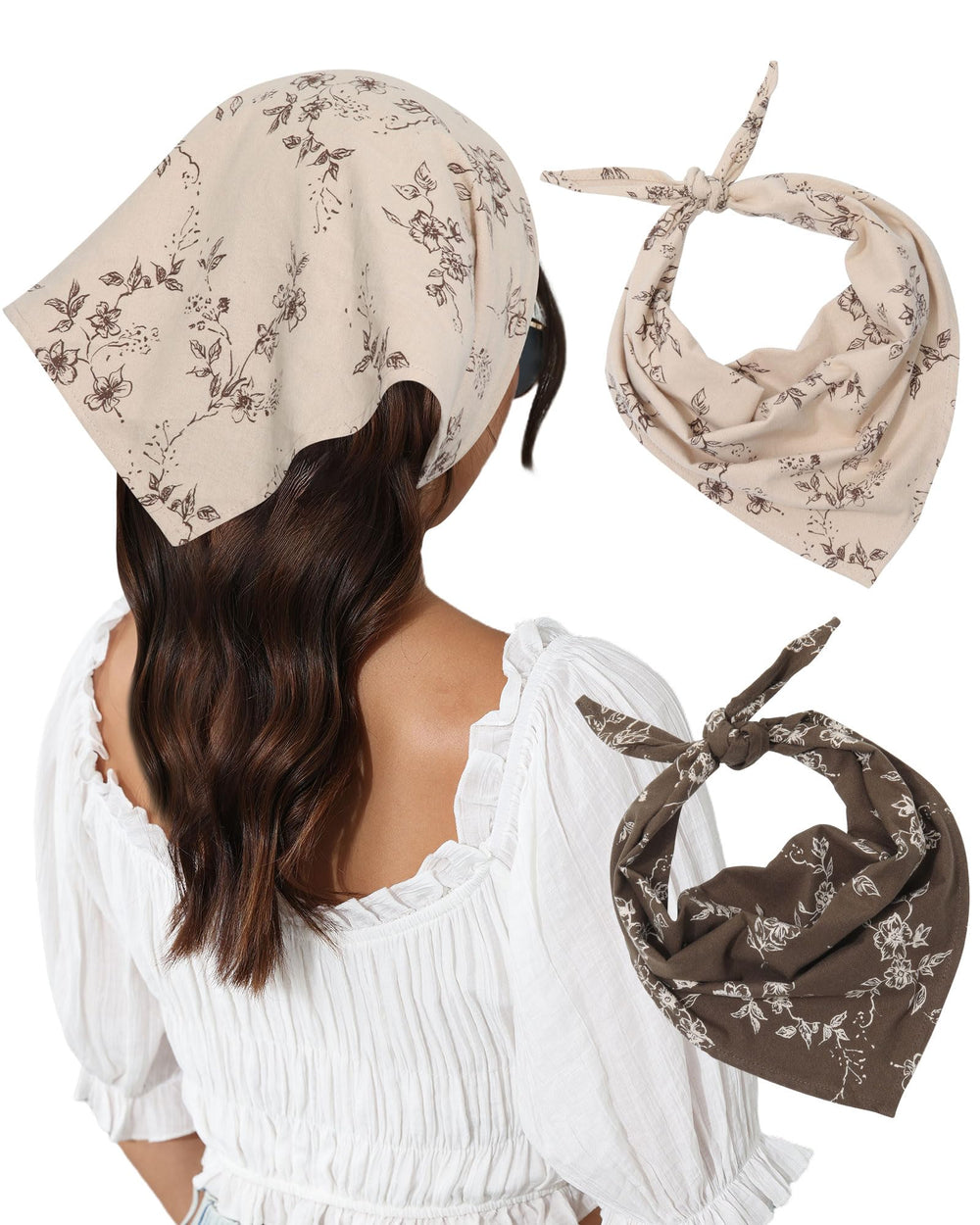 Molans front packaging showing two floral cotton scarves and product benefits