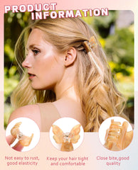Molans clips beside earbuds to show size and compact travel convenience