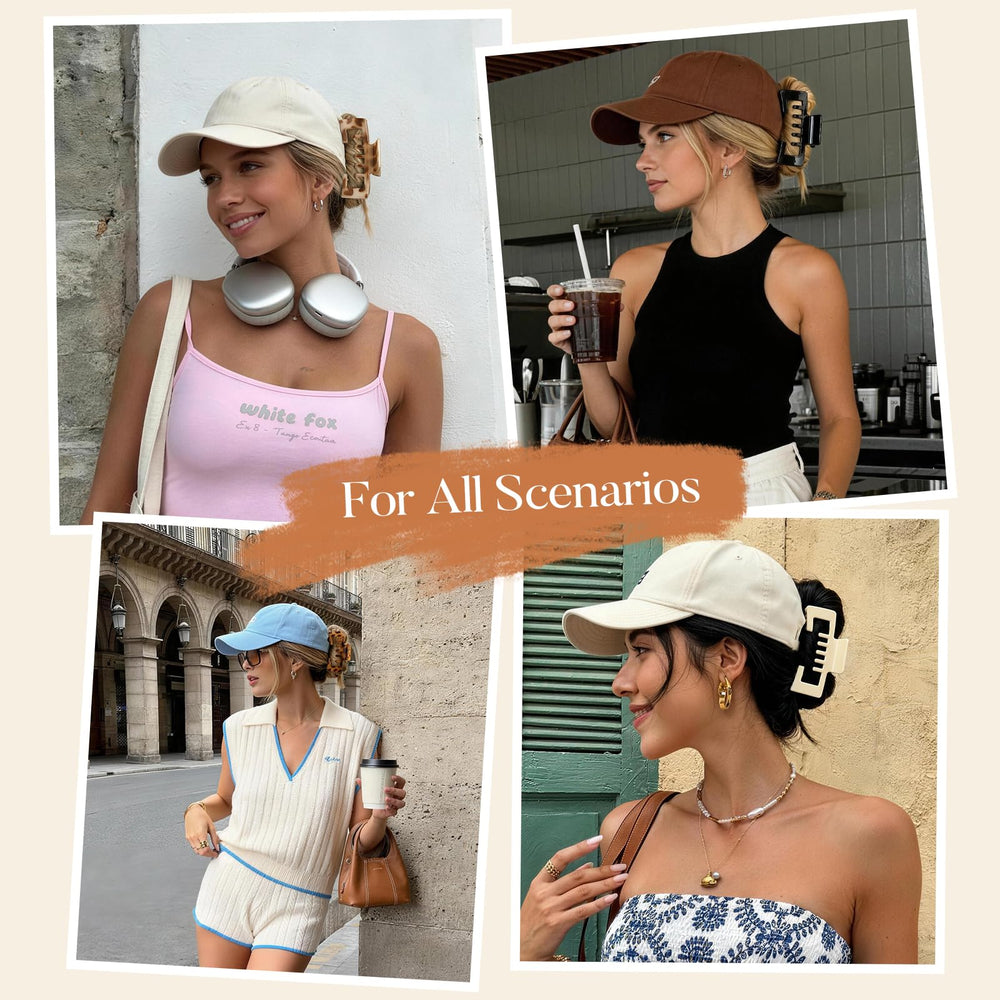 Molizummy clip securing hair while running with hat showing active hold benefit