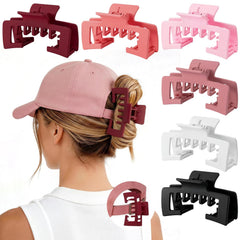Molizummy front packaging showing six hat claw clips and color variety, easy selection benefit