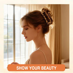 Molizummy holding a high bun on thick hair for comfortable all-day wear