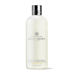Molton Brown bottle front label showing product and volume, elegant presentation benefit