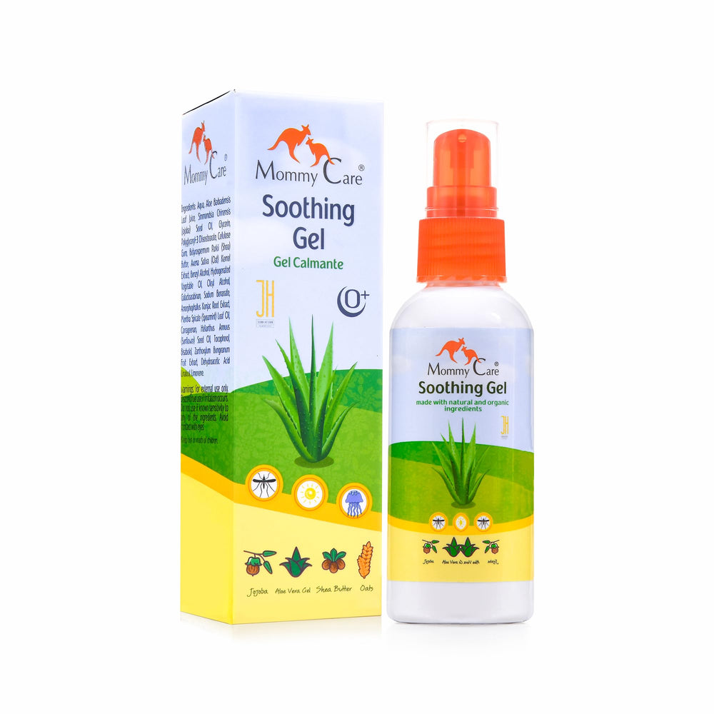 Mommy Care front bottle view showing label and compact design for travel
