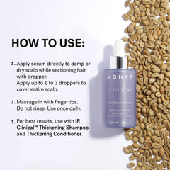 MONAT bottle on bathroom shelf suggesting daily routine convenience