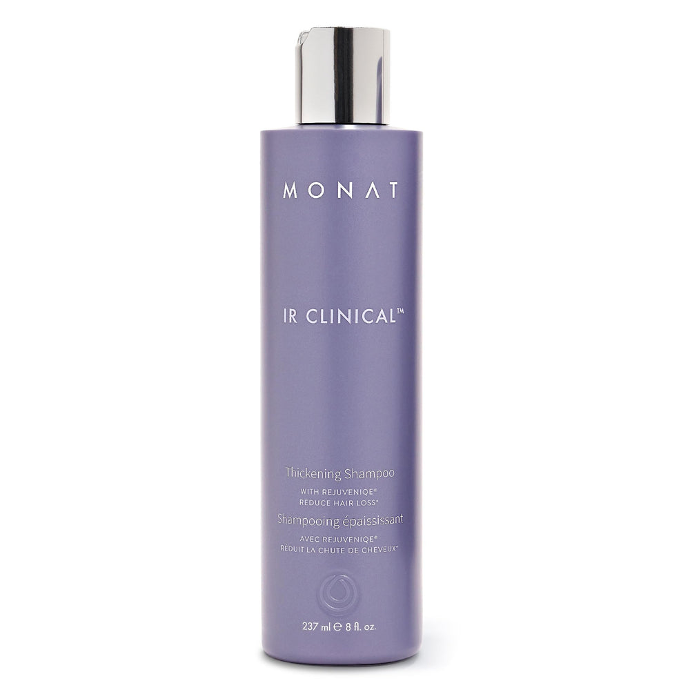 MONAT bottle front view showing sleek packaging and volume benefits