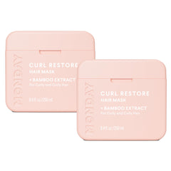 MONDAY HAIRCARE front packaging showing dual 250 mL jars for hydration