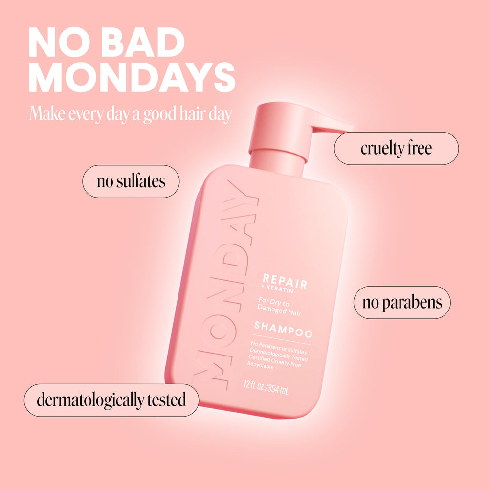 MONDAY HAIRCARE Leaping Bunny cruelty-free badge highlighting ethical, animal-friendly brand