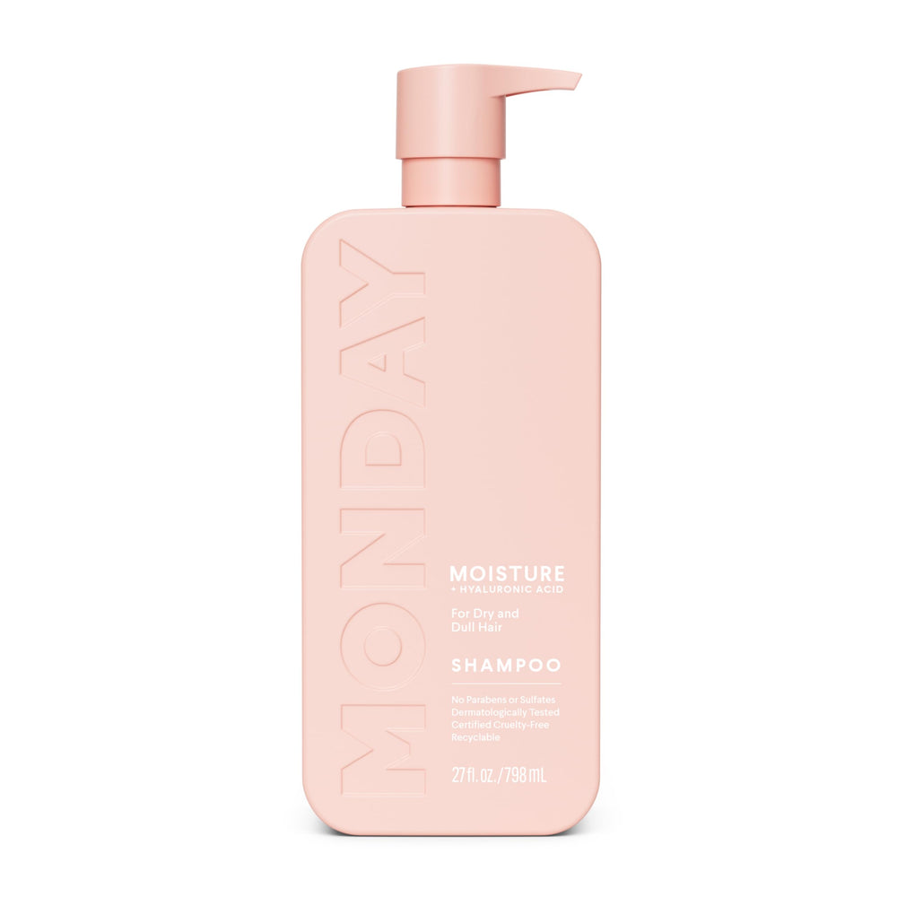 MONDAY HAIRCARE front bottle shot showing label and benefits