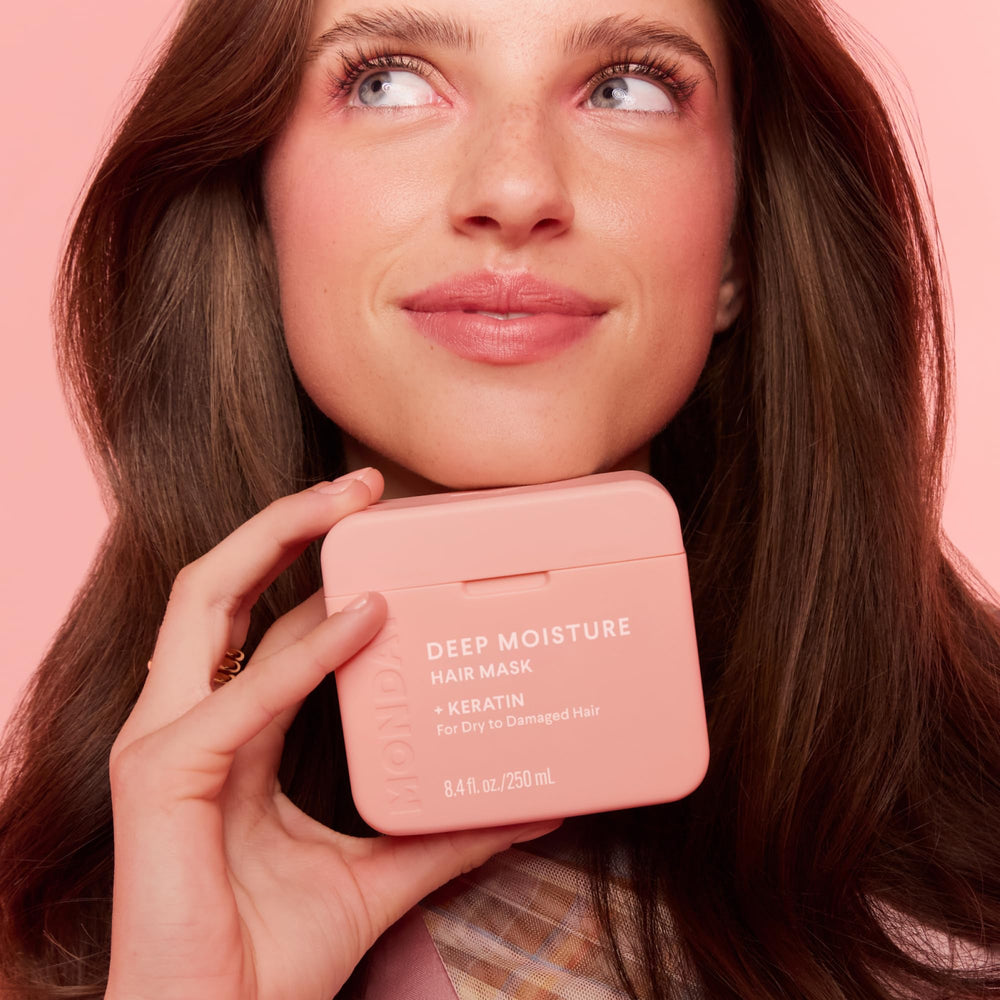 MONDAY HAIRCARE recyclable packaging label showing eco-friendly choice
