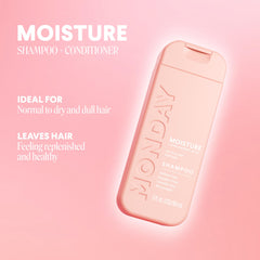 MONDAY HAIRCARE shampoo texture close-up demonstrating hydrating, gentle lather benefit