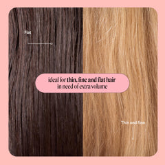 MONDAY HAIRCARE hand held size comparison showing travel friendly benefit