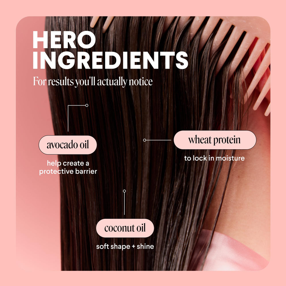 MONDAY HAIRCARE shampoo in hand demonstrating gentle lather and control